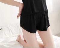 Conjunto De Pijamas Para Mujer En Seda De Hielo De Color Sólido Camisole Y Shorts De Satén Corte Bajo Cómodo Casual Verano Suave Y Suave - details 5