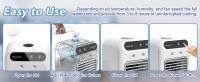 25W Recargable Mini Unidad de Aire Acondicionado Portátil 2 Spray de Aire Frío, Ventilador de Enfriamiento Personal with 2 Velocidades, Pequeños - details 0