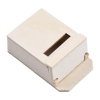 Mini Mailbox En Madera Blanco DIY Para Jardín Decoración De Hogar Estilo De Casilla De Correos De Tamaño Miniatura Montaje En Pared - details 3