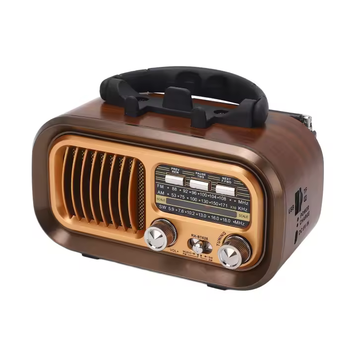 Altavoz Portátil Vintage Radio 3 Banda Multifuncional Bluetooth AM FM Para Interior Y Exterior VBESTLIFE Estilo Tabletop - 1