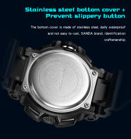 Reloj Deportivo Militar Para Hombre SANDA Dual Display Pantalla Analógica Y Digital Resistente Al Agua Luz Luminosa Alarmas Relogio Masculino 3129 - details 19