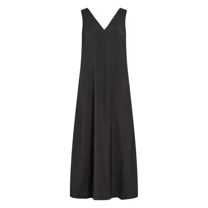 VIHAKURA V-NECK ANKLE DRESS Black Beauty - 1
