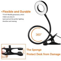 Lámpara De Lectura USB LED Con Protección Ocular Regulable 3 Niveles De Luz Caliente Y Fría Para Lectura Nocturna Moderno Estilo - details 2