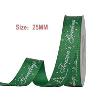 Cinta De Navidad De 5 Metros 15mm 25mm Satinada Para Embalaje De Regalos Y Decoración De Navidad DIY Artesanía Hecha a Mano - details 7