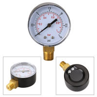 Gauge De Presión Baja Para Combustible Aire Hidráulico 50mm 0/15 PSI 0/1 Bar 1/4 BSPT Medidor Analógico De Rango Máximo 49 PSI - details 3