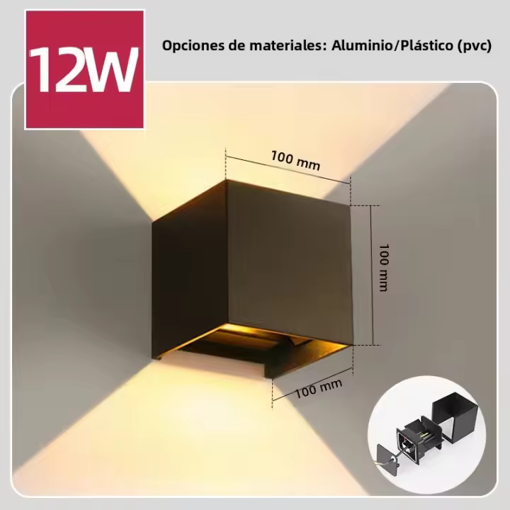 Lámpara De Pared Exterior IP65 Impermeable LED 85-265V Para Decoración Del Hogar Jardín Puerta Garage Pasillo Interior Lámpara De Exteriores - 1