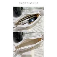 Bolso De Mano Bordado Para Mujer Bolso De Hombro Versátil De Moda Forma De Media Luna Material PU Con Lining De Poliéster - details 4