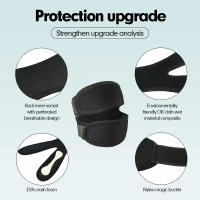 Manguito De Rodilla Elástico Con Protección Pressurizada 1PCS Para Baloncesto Tenis Ciclismo Soporte De Rodilla Con Almohadilla De Seguridad Para Adultos - details 1