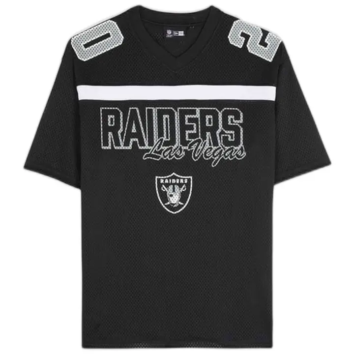 Camiseta de Manga Corta New Era Las Vegas Raiders para hombre en color negro - 1