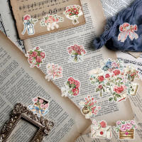 50PCS Pegatinas De Flor Y Letra Para Computadora Móvil Libros DIY Material Plástico Decoración Estética Para Manualidades - details 6