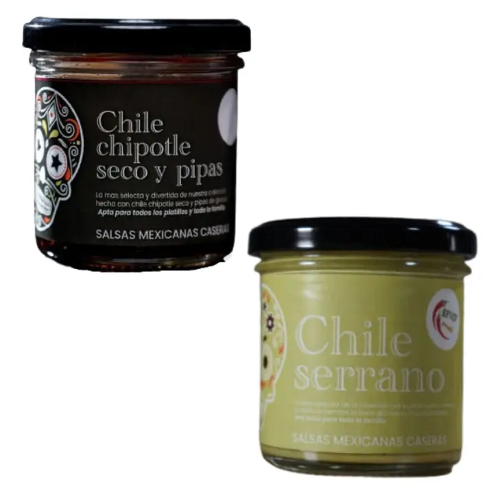 Salsas Chilangas | Salsas Mexicanas Picantes de Calidad | Concepto ÚNICO | Salsas MACHA de Chile Abanero | Chipotle Seco Y Pipas | Morita | Chile Serrano | Sabor de México hecho en España - 1