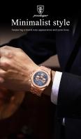 Reloj De Pulsera De Lujo Para Hombre POEDAGAR Acero Inoxidable Resistente Al Agua Con Fecha Y Cronógrafo Luminoso Moda Casual - details 11