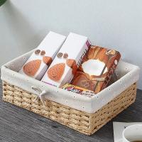 Cesta De Almacenamiento Tejida a Mano Con Tapa Organizador De Ropa Y Lavandería Caja De Cosméticos Para Juguetes Y Toallas - details 9
