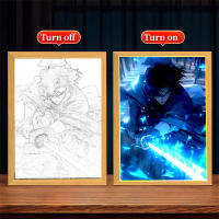 Figura De Anime Con Luz Paint Photo Frame League of Legends Lámpara LED Acción Para Decoración De Habitación Regalos De Navidad - details 9
