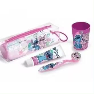 Pack Neceser Stitch, Vaso, Cepillo Dental y Dentífrico 75 ml, New Import - Kiglam - 1