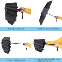 Paraguas plegable Automático, 8 Varillas, Aperture y Cierres Automático, seco, Mango antideslizante de Tela 210T - details 1