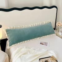 Funda De Almohada De Talla Grande De Poliéster 100% Con Volante De Encaje Para Doble Calidez De Algodón Flannel Para Pareja En Invierno 45x180cm - details 2