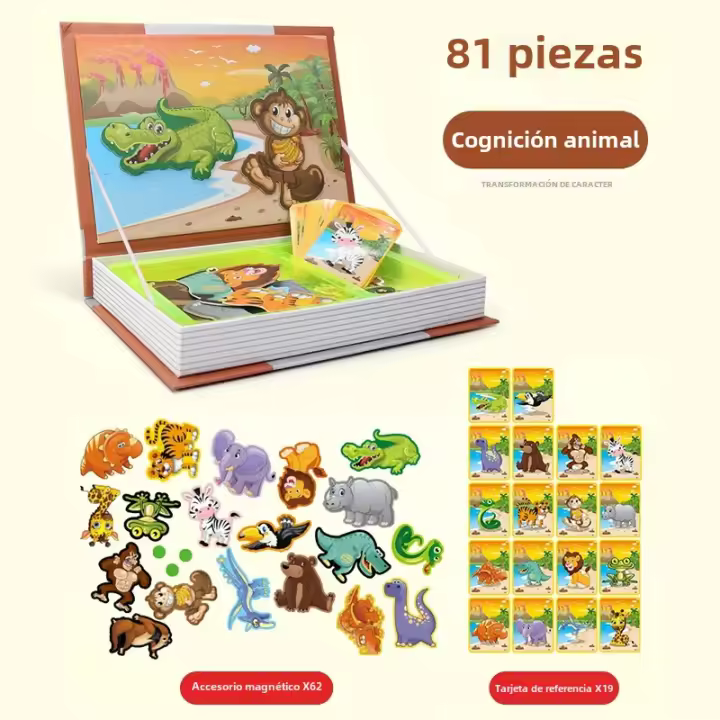 Libro Inteligente Montessori Para Niños Con Rompecabezas 3D De Dibujos Animados Juguete Educativo De Entrenamiento Cerebral Regalo De Cumpleaños Para Niños - 1