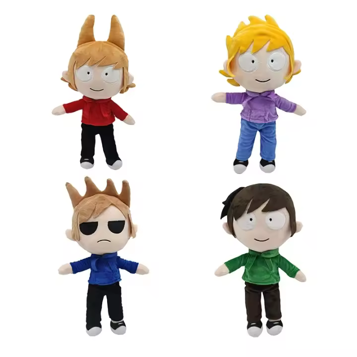 Juego De 4 Muñecos De Peluche Tom Eddsworld Figura De Tord Eddsworld Suave Para Bebés Regalos De Navidad Para Niños Relleno De Algodón PP Medidas 32-38cm Unisex - 1