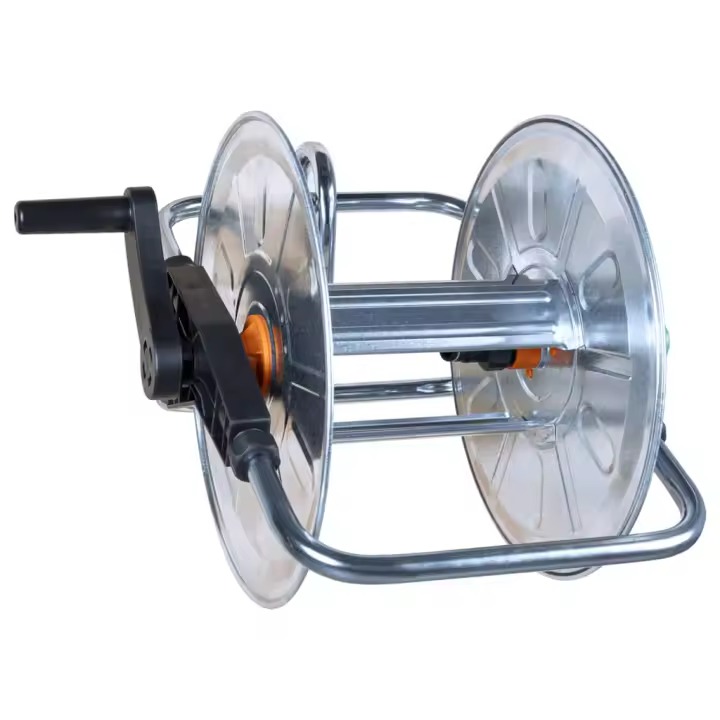 vidaXL Carrete de pared para manguera de acero portamanguera Dimensiones 46.5 x 35 x 42 cm, 55 x 50 x 35 cm - 1