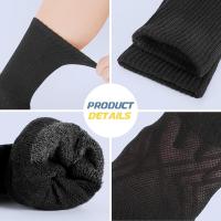 6 Pares de calcetines Deportivos largos para Hombre Altos antisudor antideslizantes transpirables Composición Running senderismo ciclismo Blanco Negro - details 2