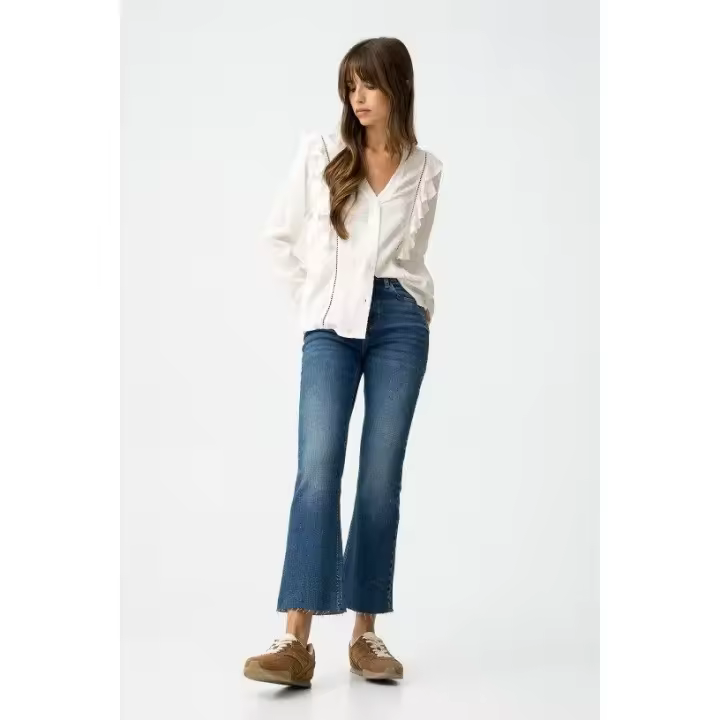 Jeans Marcas Megan Mujer Ropa Tiffosi Tiffosi mujer  Jeans cropped -Tiffosi- Megan_112 M10 azul medio - 1