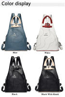 Mochila De Cuero Para Mujer Bolsa De Pecho Con Cierre De Cremallera Bolso De Viaje Para Niñas Mochila Escolar Con Múltiples Bolsillos Y Correa Desmontable - details 5