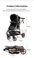 YAZOCO - Cochecito de bebé fácil de doblar, asiento de seguridad, accesorios multifuncionales portátiles, artículos de viaje, estándares europeos, entrega gratuita, gran comodidad en 3 en 1 estrella - details 19