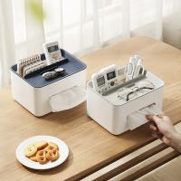 Caja De Almacenamiento Multifuncional Para Escritorio Caja De Tissue Para Sala De Estar Y Baño Caja De Almacenamiento Para Control Remoto Y Restaurante Material Ecológico PP - details 4