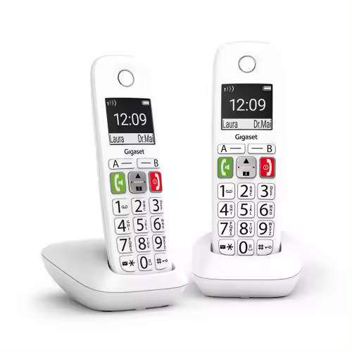 Gigaset E290 Duo Teléfono DECT/analógico Identificador de llamadas Blanco - 1