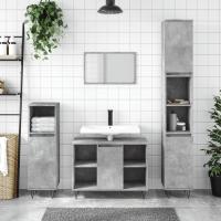 vidaXL Armario de baño madera contrachapada 30x30x100 cm en color Roble Sonoma/Madera antigua/Roble artisan y más | almacenamiento funcional diseño moderno para baño dormitorio sala - details 8