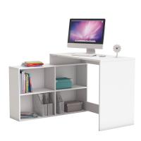 Miroytengo Mesa de Escritorio con Estantería Baja Reversible 2 opciones de montaje en color Blanco Mate 112x77x101 Cm - details 1