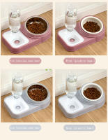 Cuenco De Agua Para Gatos Acero Inoxidable O Plástico Doble Protección De Columna Cervical Dispensador Automático No Encharca La Boca - details 14