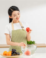 Delantal De Lino Estampado Japonés Sin Mangas Con Ajuste En El Cuello Para Cocina Jardín Uso Doméstico Resistente Al Desgaste - details 6