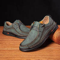 Zapatos De Cuero Hechos a Mano Para Hombre Casual Zapatillas Diseño Cómodo Zapato De Negocios Mocasines Con Cordones Material De Suela De Goma - details 11