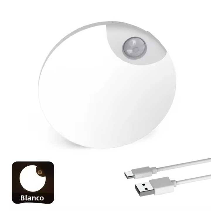 Lámpara De Pared LED Con Sensor De Movimiento Luz Nocturna Ajustable Brillo Para Dormitorio Toiletto Sala De Estar - 1