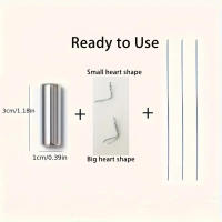 Set De 12pcs/6pcs De Láminas De Acero Magnéticas Para Uñas Con Alambre Flexible Para Crear Formas De Corazón Y Ingot En Manicura Accesorios Para Uñas - details 2