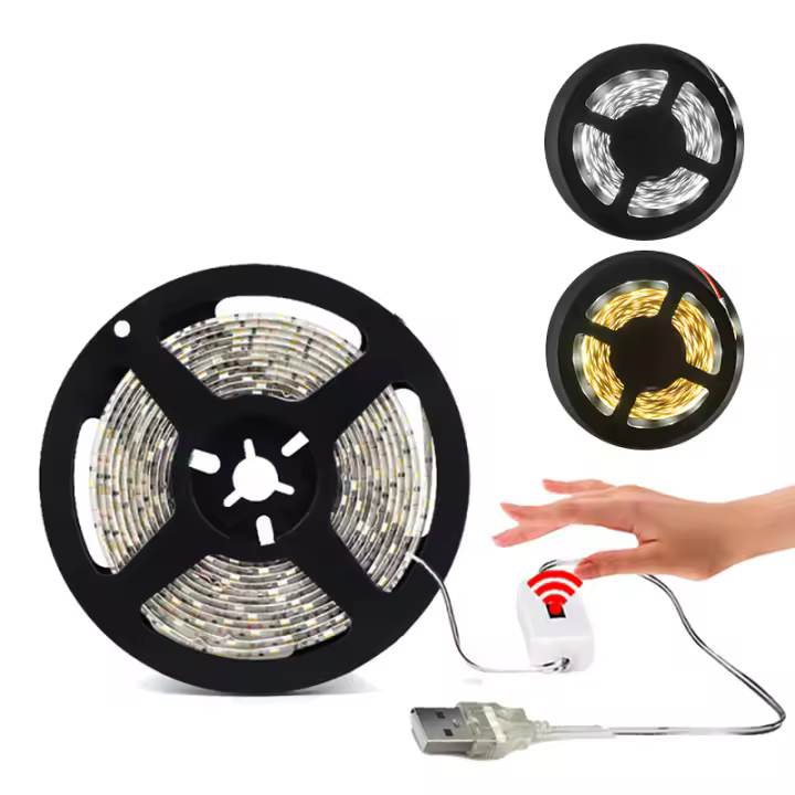 Tira De Luces LED Con Sensor De Movimiento DC 5V USB 2835 Luz De Fondo Para TV Cocina Armario Bajo Luz Diode LED Hand Sweep Waving - 1