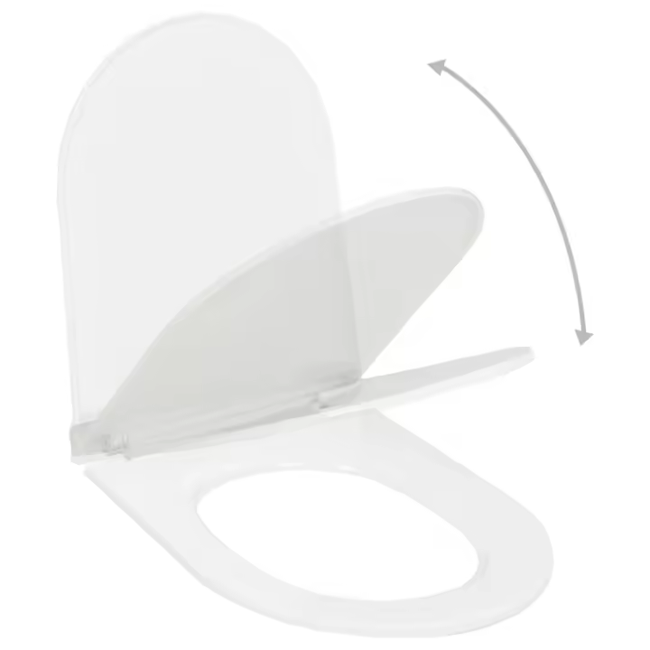 vidaXL Tapa de váter de cierre suave y desenganche rápido blanca - 1