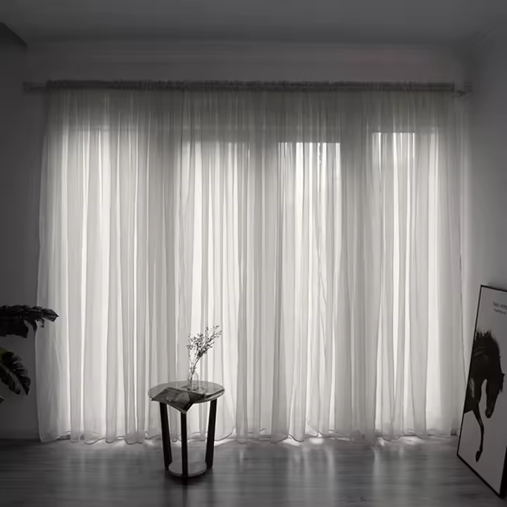 Cortinas De Moda Para Ventana Sencillas Y Modernas En Color Solido De Alta Calidad Decoración Festiva Para Bodas Y Hogar - 1