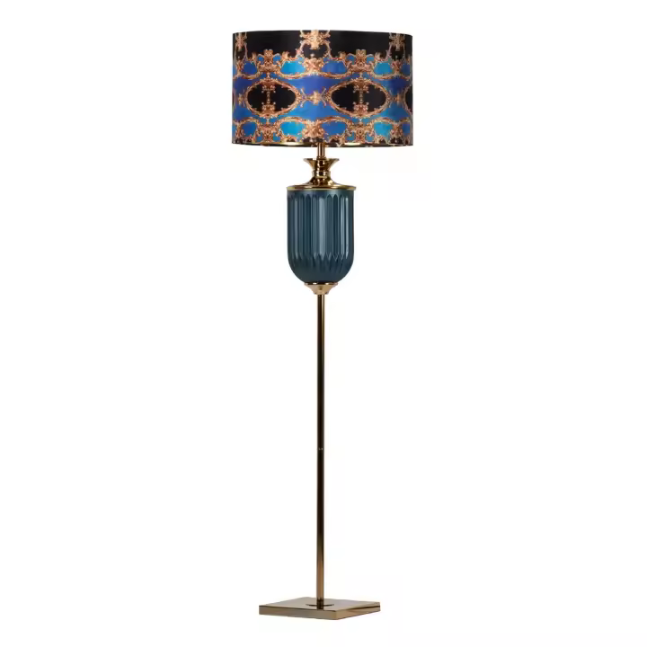 Lámpara de Pie Adda Home de Cristal Neobarroca 50x50x165 Cm - 1