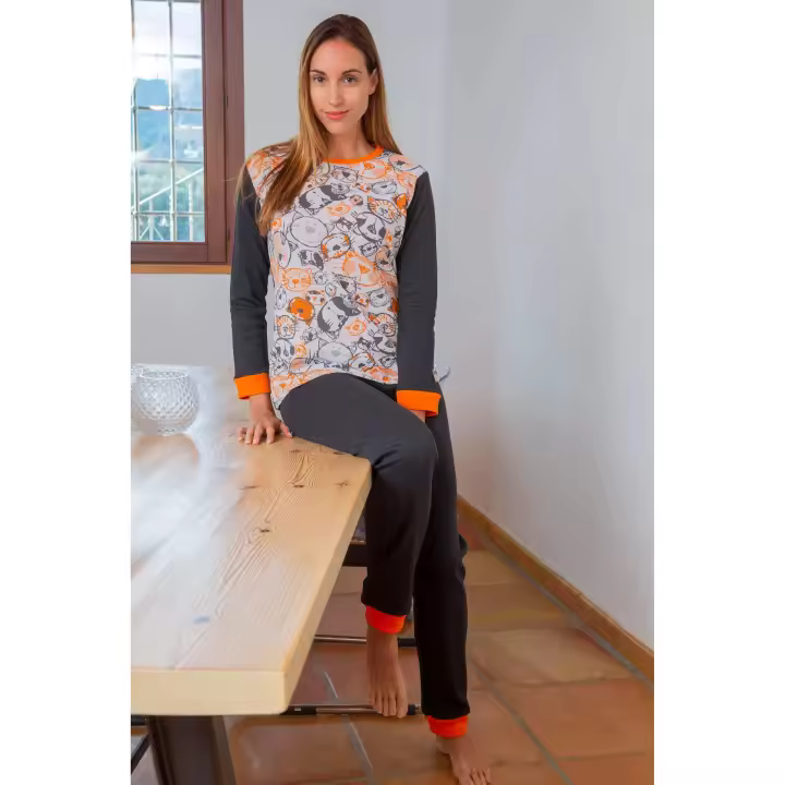 Pijama Mujer Invierno 236638 Gris Muslher - 1