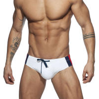 Bragas De Natación Para Hombre Moda Verano 2023 Estilo Low Waist Splicing Bikini Deportivo Para Playa Y Surf Material Poliéster Y Spandex - details 1