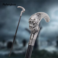 Bastón De Moda Con Cráneo Largo Decorativo Vampire Cospaly Vintage Para Fiesta De Halloween 93cm Punta De Goma Material De Eje De Acero - details 0