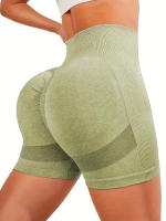 Shorts De Yoga Para Mujer High Waist Abdomen Pantalones Cortos De Running Deporte Fitness Outer Wear Material Poliéster - details 2