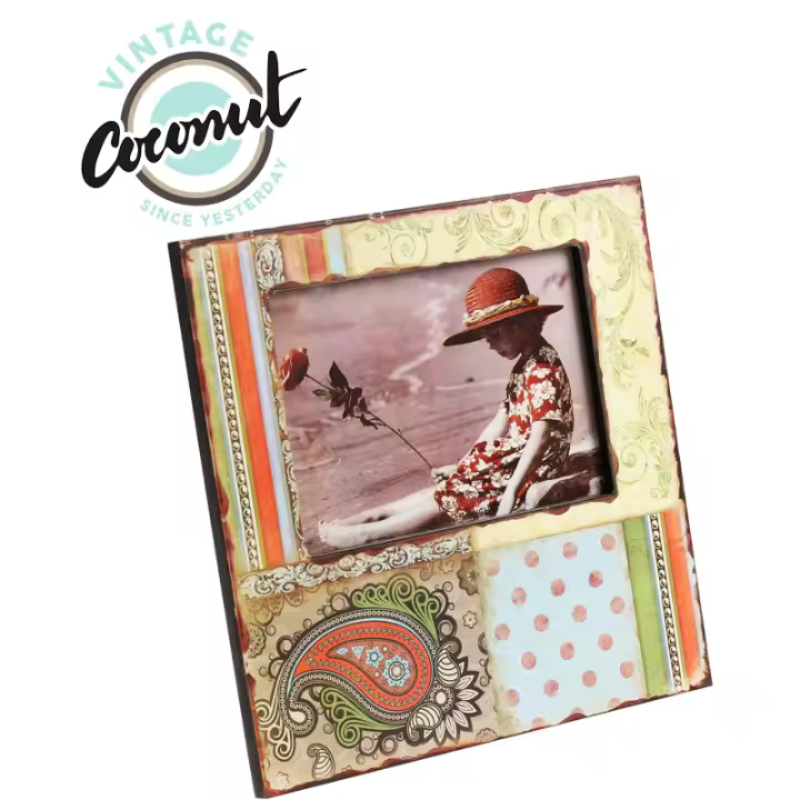 Portafotos Vintage Look Vintage Coconut 22 x 22 cm Marco de fotos retro vintage - Regalos nostálgicos - 1
