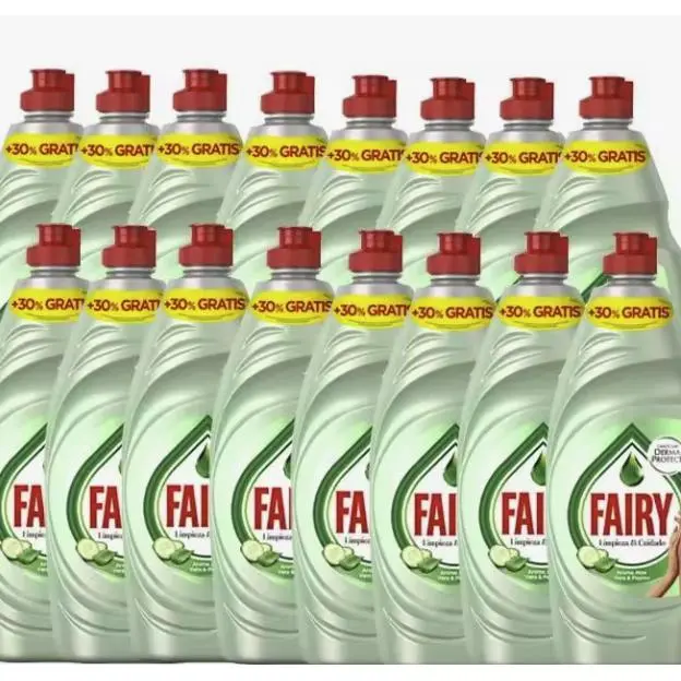 Fairy Limpieza Y Cuidado Aloe Vera Y Pepino Lavavajillas Líquido Con Protección De La Dermis Beneficia La Piel Y Combate La Grasa 16x520ML - 1