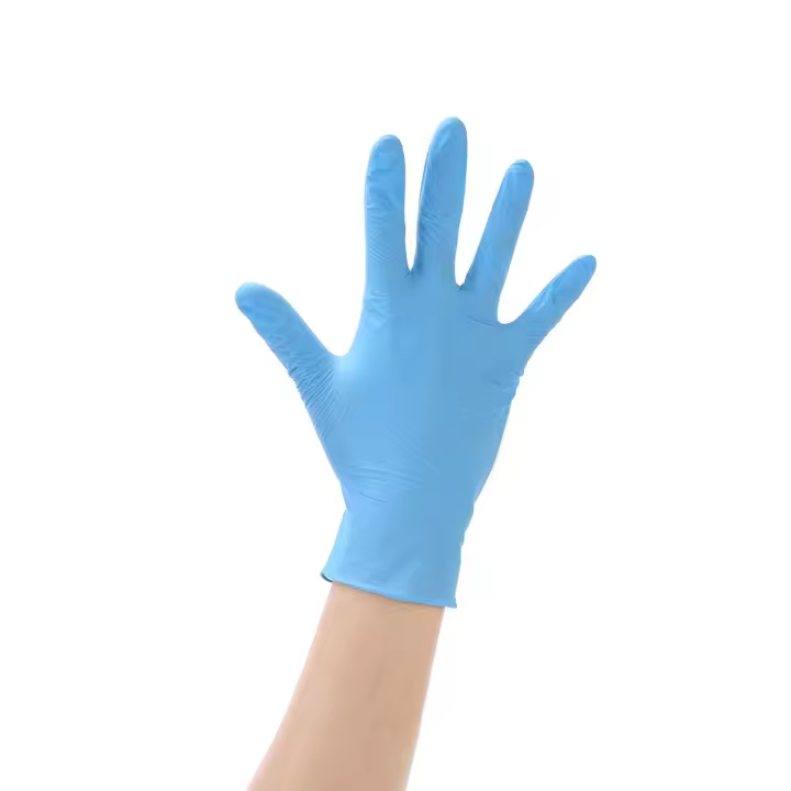 Guantes de nitrilo desechables, azules, talla M (paquete de 100 unidades) - 1