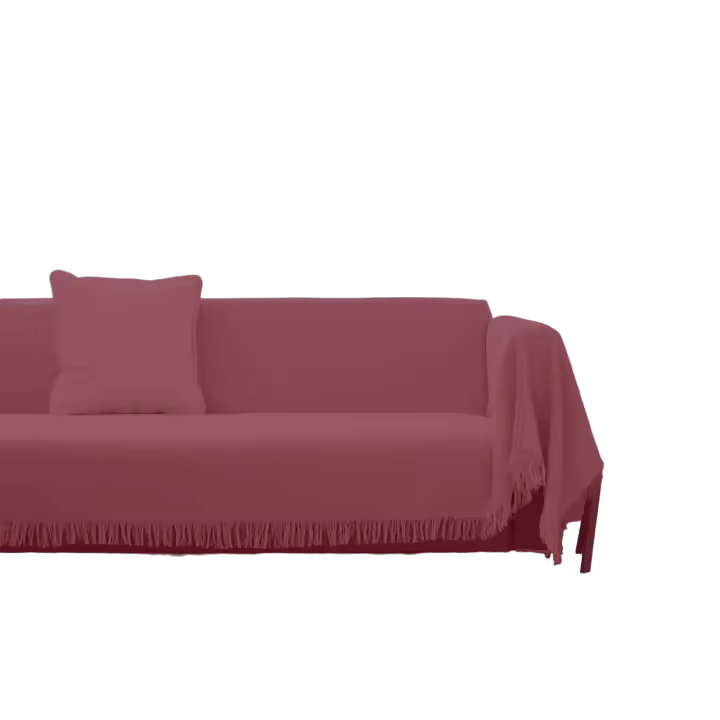 Novotextil Novotxtil- Colcha Multiusos Fina y Ligera de Colores Lisos. Tejido Trenzado 50% Algodón, 45% Poliéster, 5 % Otras Fibras. Tamaño 180x270 con Flecos en la Parte Inferior. - 1