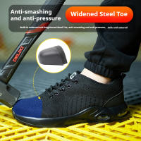 Botas De Trabajo Con Almohadilla De Aire Para Hombres Zapatos De Seguridad Transpirables Antisísmicos Con Punta De Acero Protección Contra Puntas - details 7